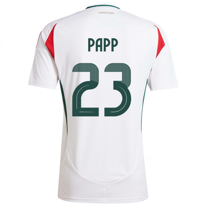 Kids Football Hungary Luca Papp #23 White Away Jersey 24-26 T-Shirt Uk