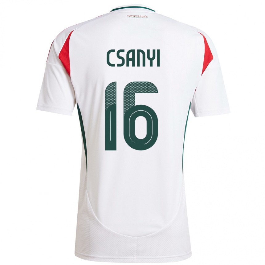 Kids Football Hungary Diána Csányi #16 White Away Jersey 24-26 T-Shirt Uk