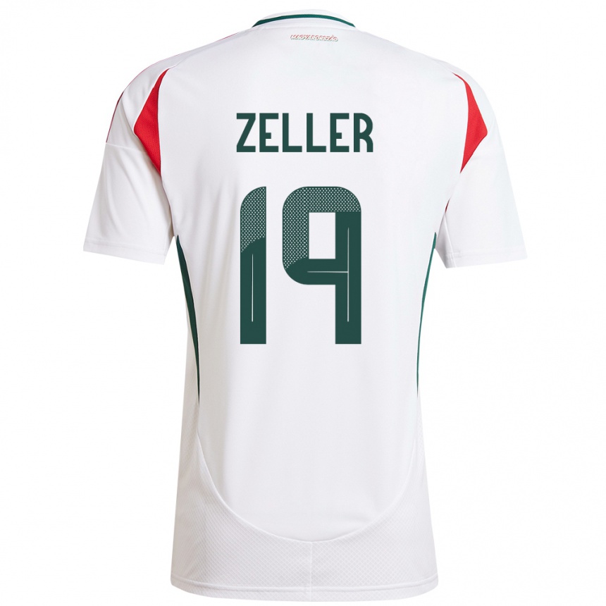 Kids Football Hungary Dóra Zeller #19 White Away Jersey 24-26 T-Shirt Uk