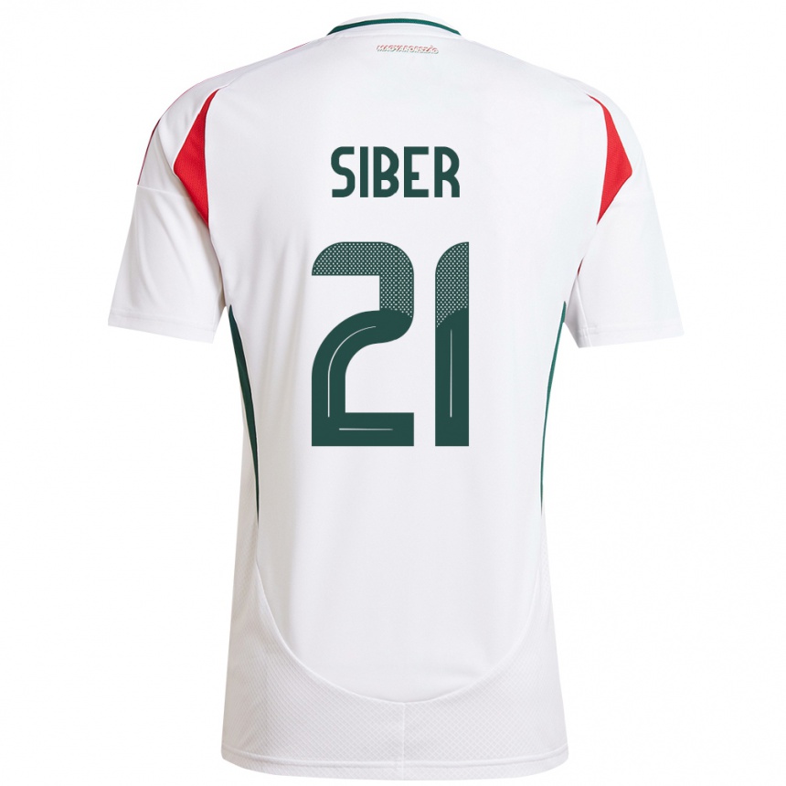 Kids Football Hungary Glória Siber #21 White Away Jersey 24-26 T-Shirt Uk