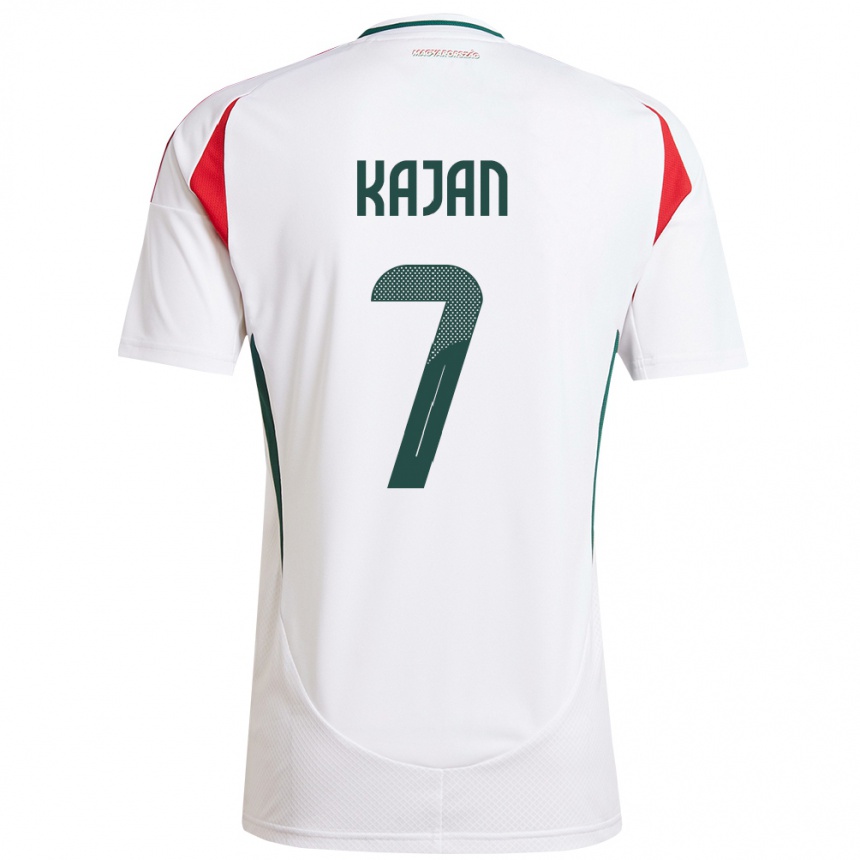 Kids Football Hungary Zsanett Kaján #7 White Away Jersey 24-26 T-Shirt Uk