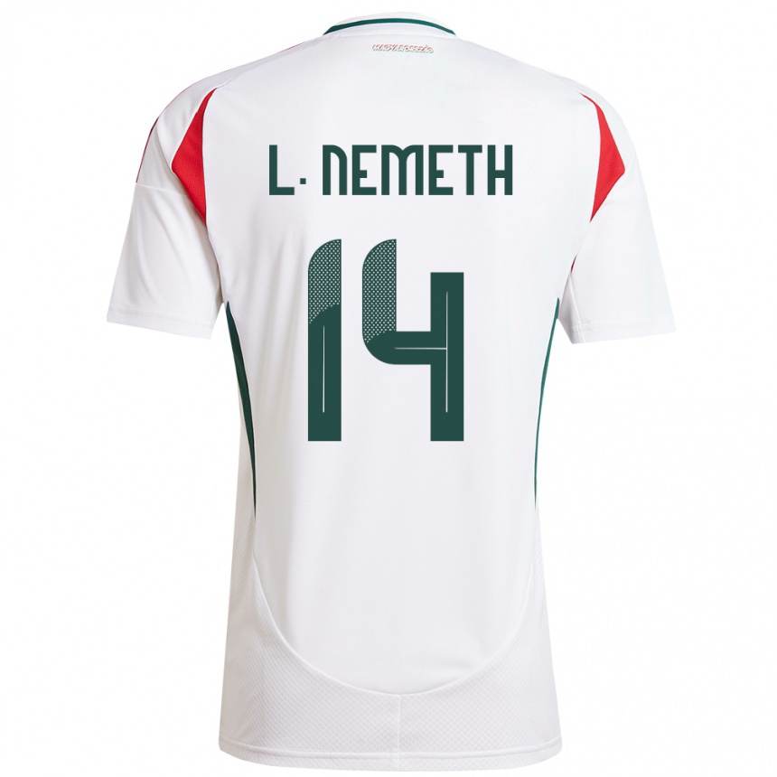 Kids Football Hungary Loretta Németh #14 White Away Jersey 24-26 T-Shirt Uk