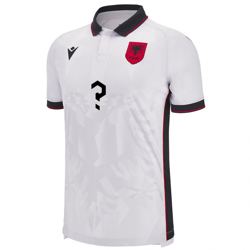 Kids Football Albania Ron Hasani #0 White Away Jersey 24-26 T-Shirt Uk