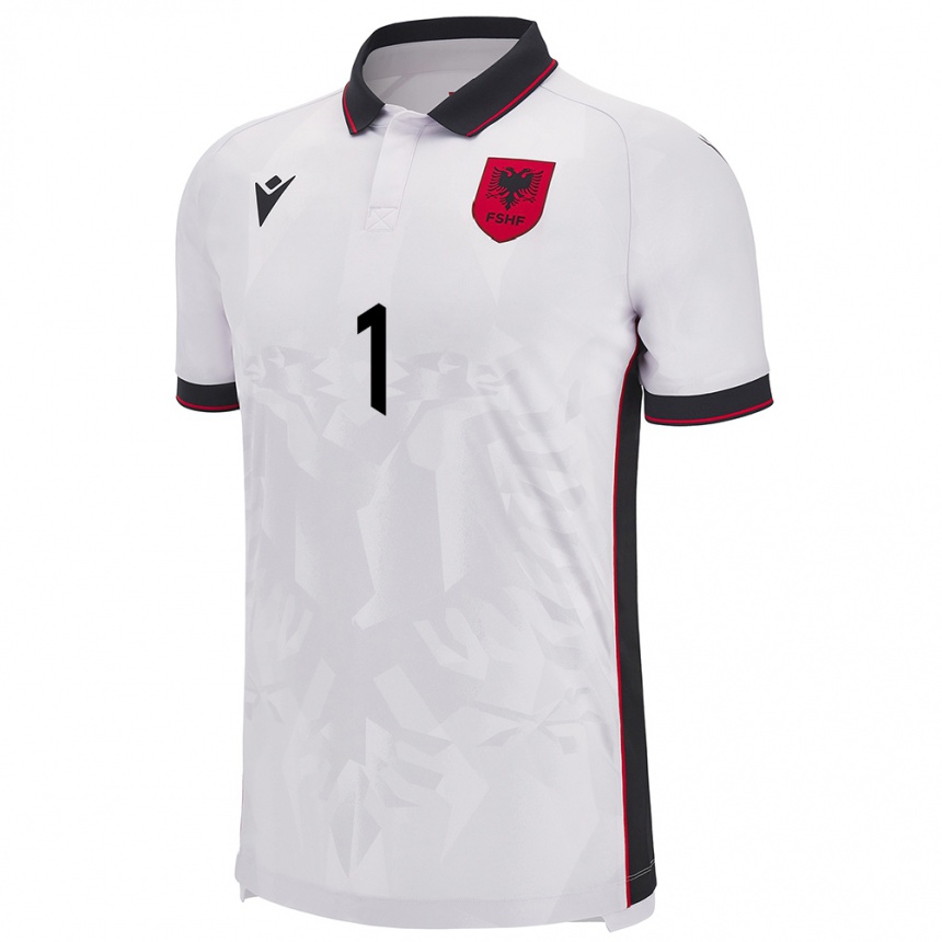 Kids Football Albania Alain Taho #1 White Away Jersey 24-26 T-Shirt Uk