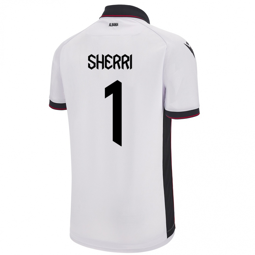 Kids Football Albania Alen Sherri #1 White Away Jersey 24-26 T-Shirt Uk