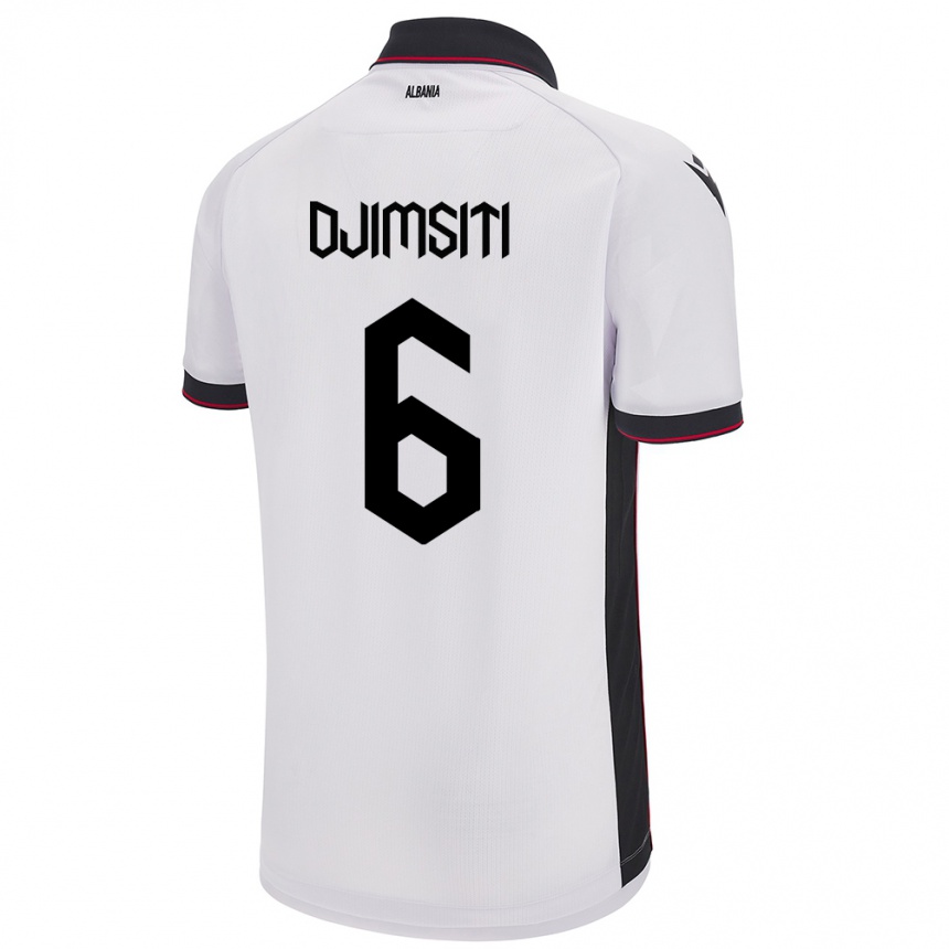 Kids Football Albania Berat Djimsiti #6 White Away Jersey 24-26 T-Shirt Uk