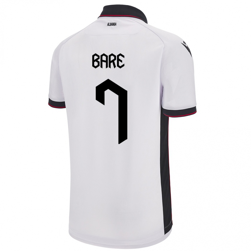 Kids Football Albania Keidi Bare #7 White Away Jersey 24-26 T-Shirt Uk