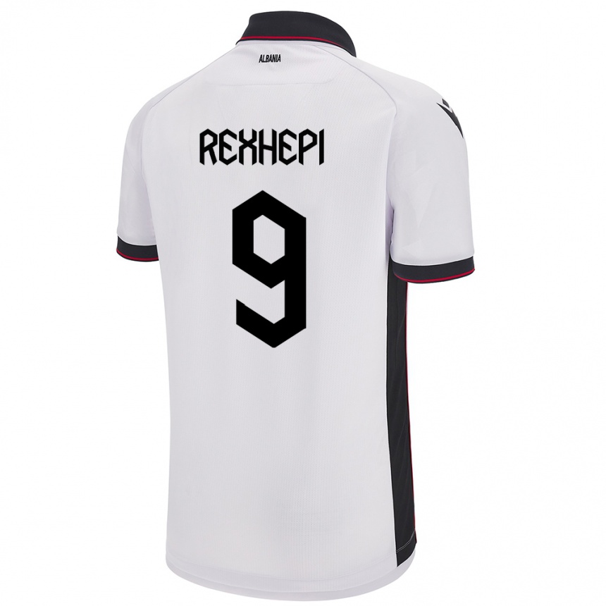 Kids Football Albania Arlind Rexhepi #9 White Away Jersey 24-26 T-Shirt Uk