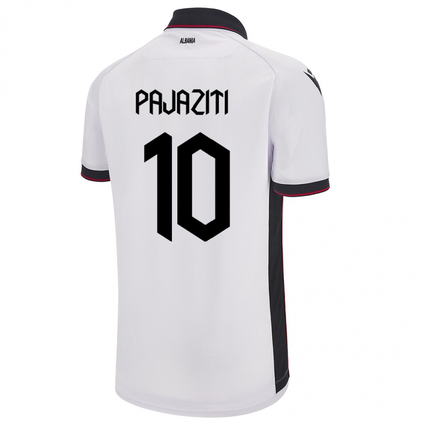 Kids Football Albania Adrion Pajaziti #10 White Away Jersey 24-26 T-Shirt Uk