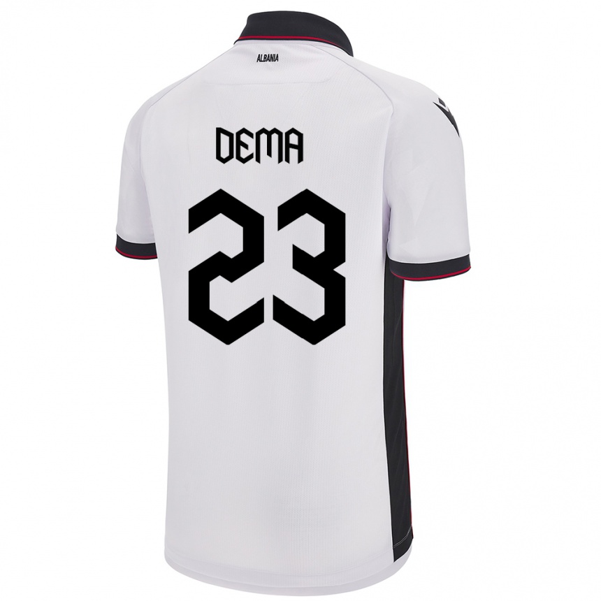 Kids Football Albania Endri Dema #23 White Away Jersey 24-26 T-Shirt Uk