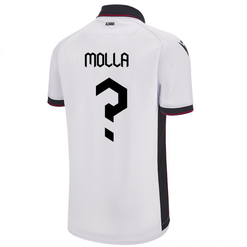 Kids Football Albania Marco Molla #0 White Away Jersey 24-26 T-Shirt Uk