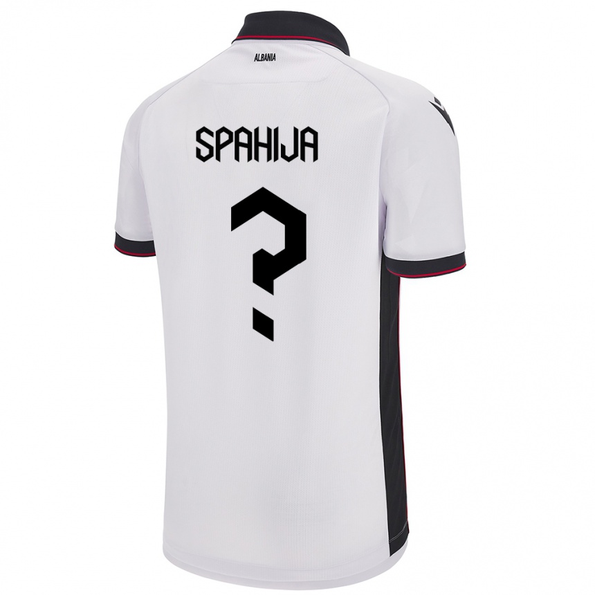 Kids Football Albania Flori Spahija #0 White Away Jersey 24-26 T-Shirt Uk