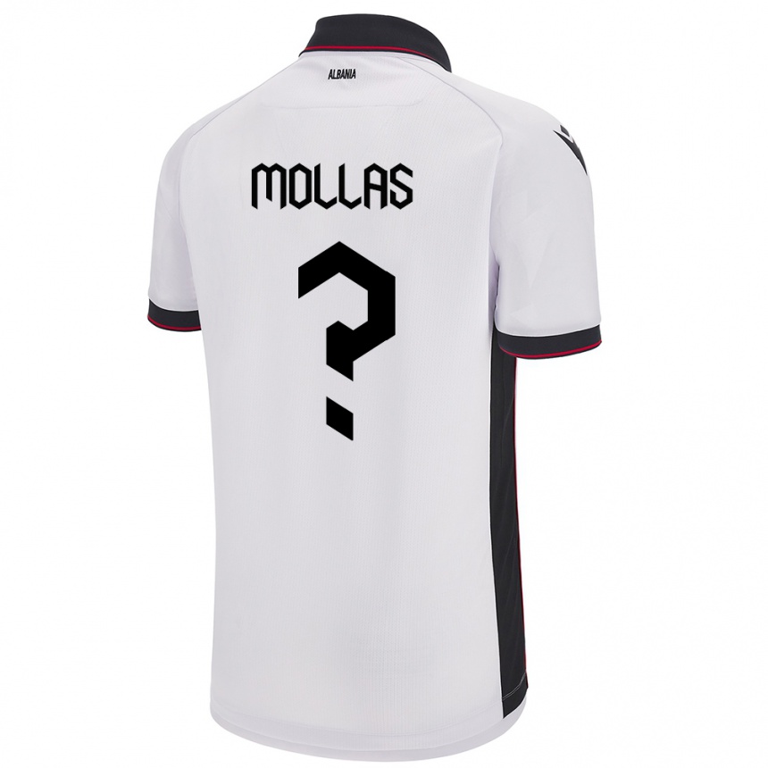 Kids Football Albania Arbi Mollas #0 White Away Jersey 24-26 T-Shirt Uk