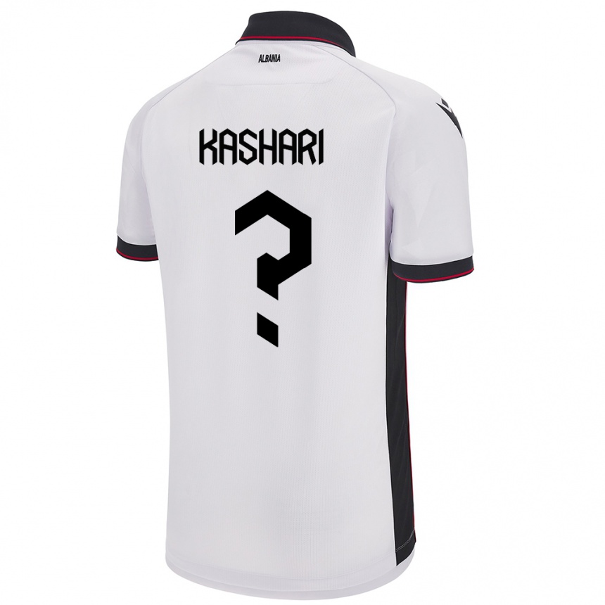 Kids Football Albania Klaus Kashari #0 White Away Jersey 24-26 T-Shirt Uk