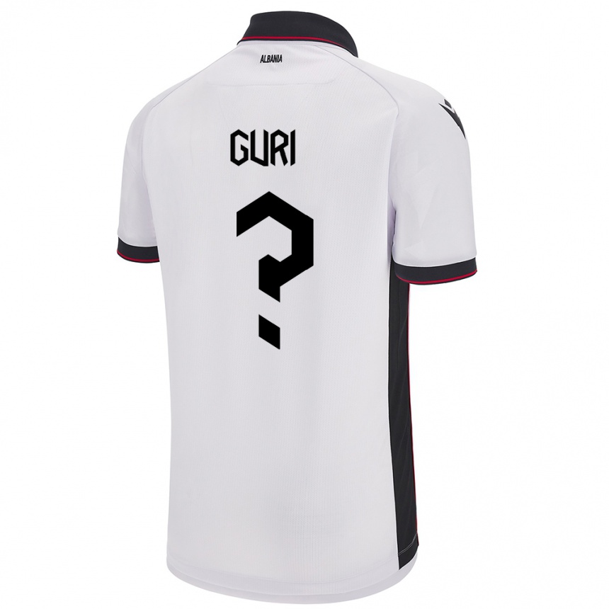 Kids Football Albania Gabriel Guri #0 White Away Jersey 24-26 T-Shirt Uk