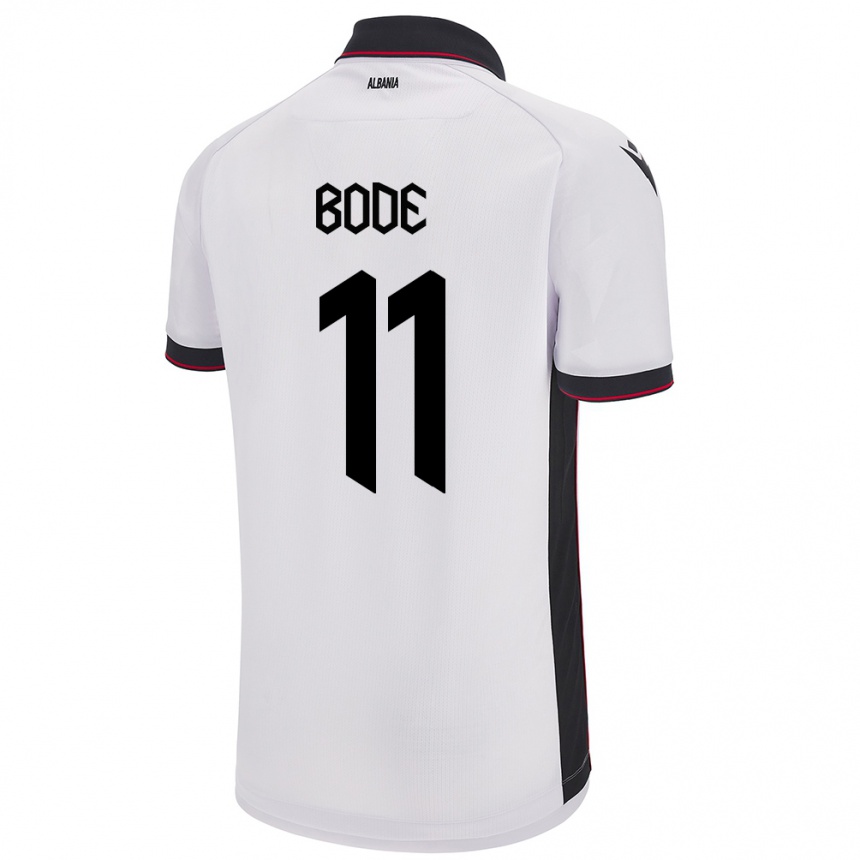 Kids Football Albania Ersi Bode #11 White Away Jersey 24-26 T-Shirt Uk