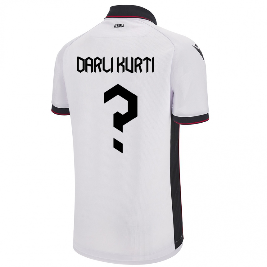 Kids Football Albania Darli Kurti #0 White Away Jersey 24-26 T-Shirt Uk