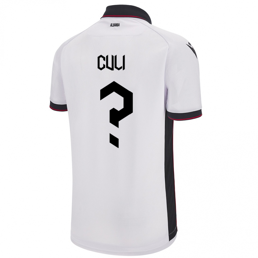 Kids Football Albania Daniel Culi #0 White Away Jersey 24-26 T-Shirt Uk