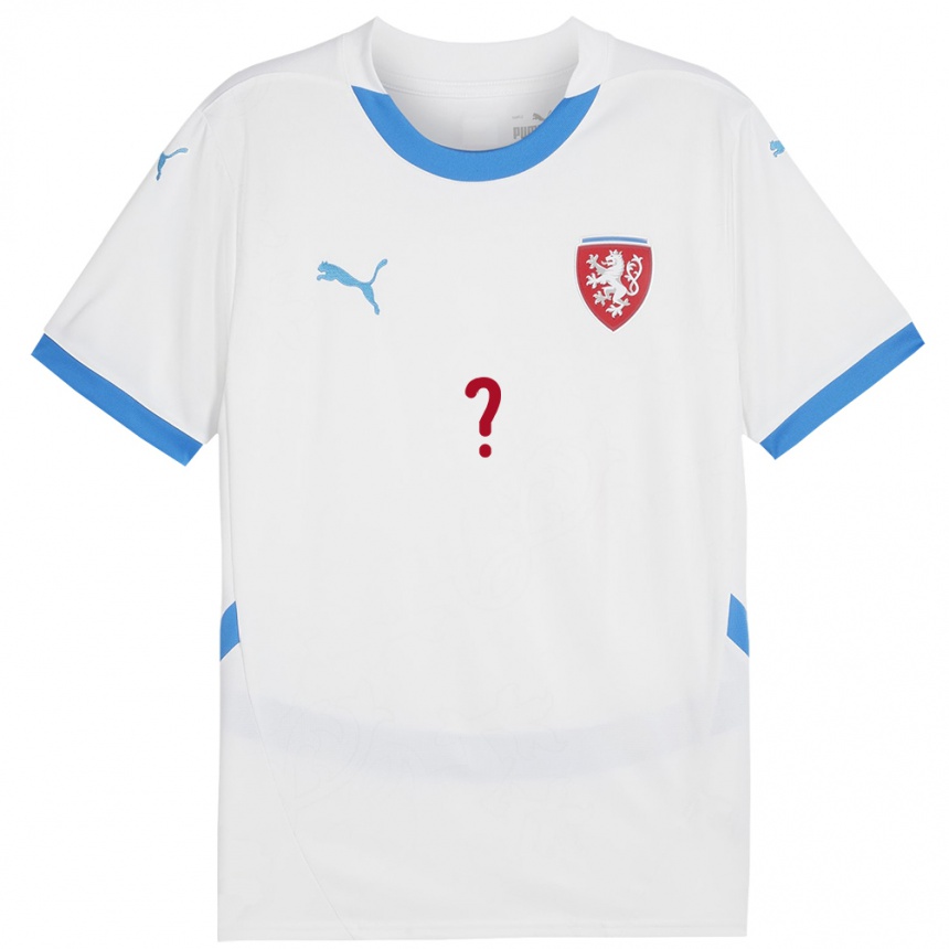 Kids Football Czech Republic Your Name #0 White Away Jersey 24-26 T-Shirt Uk