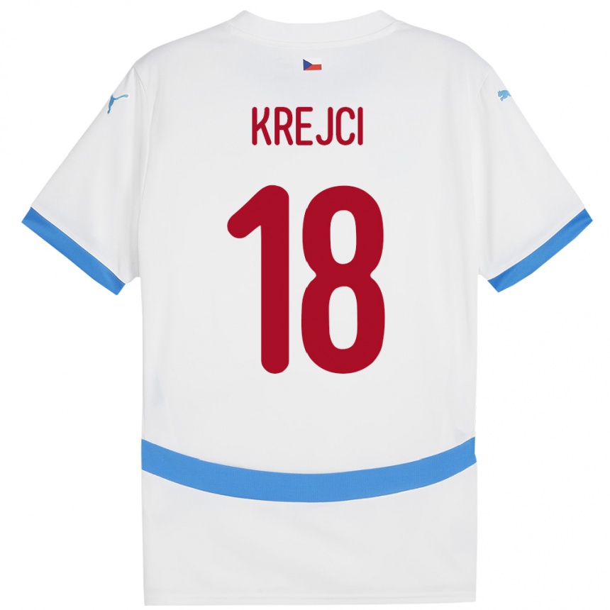 Kids Football Czech Republic Ladislav Krejci #18 White Away Jersey 24-26 T-Shirt Uk