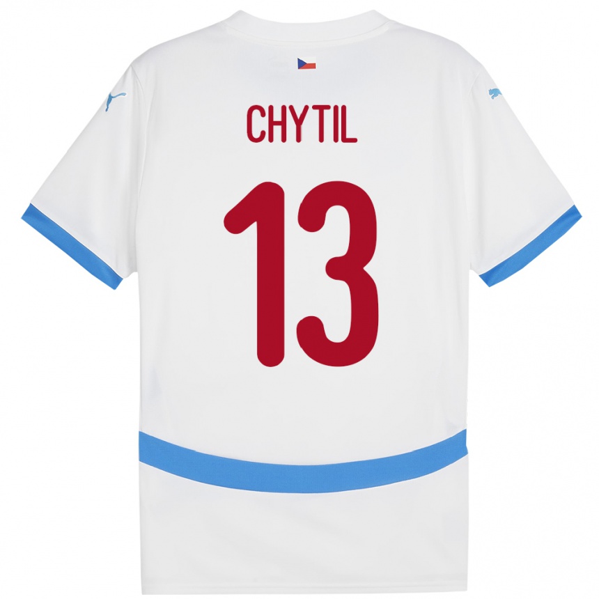 Kids Football Czech Republic Mojmir Chytil #13 White Away Jersey 24-26 T-Shirt Uk