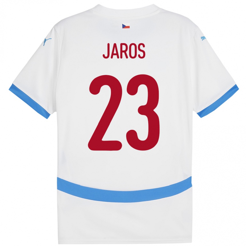 Kids Football Czech Republic Vitezslav Jaros #23 White Away Jersey 24-26 T-Shirt Uk