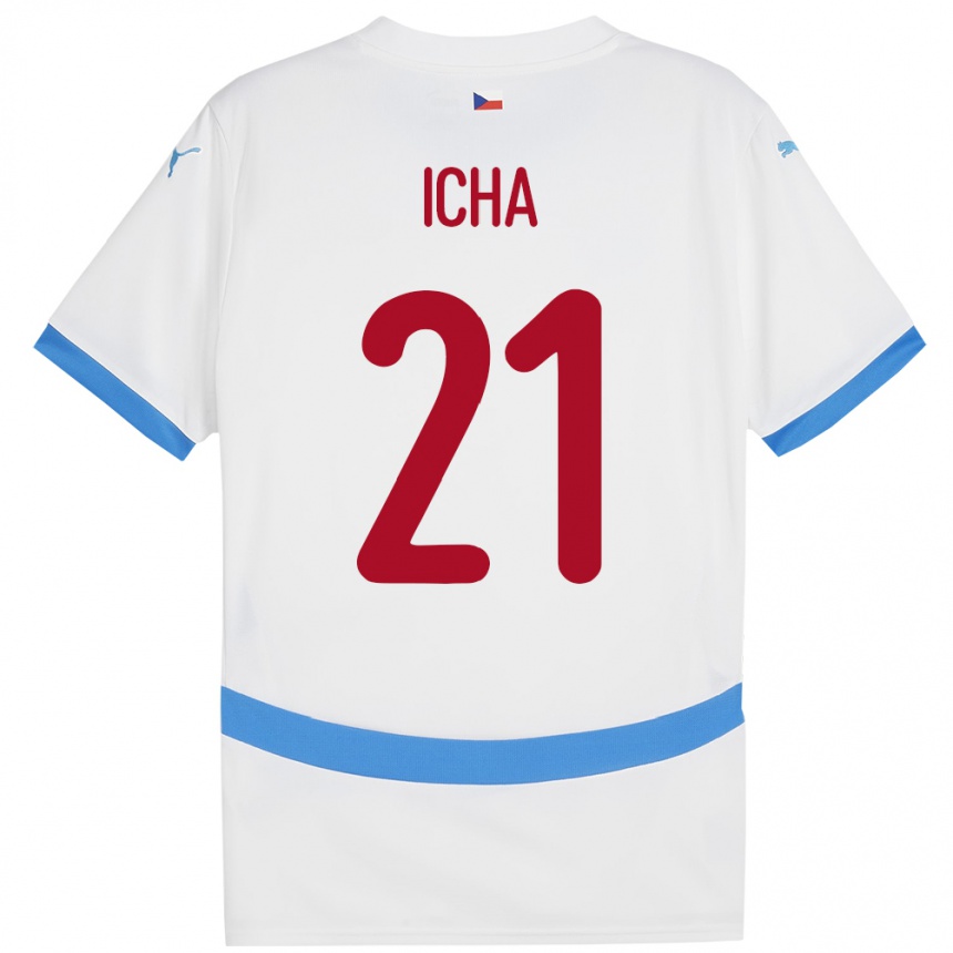 Kids Football Czech Republic Marek Icha #21 White Away Jersey 24-26 T-Shirt Uk