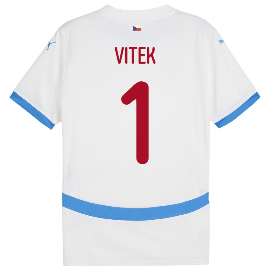 Kids Football Czech Republic Radek Vitek #1 White Away Jersey 24-26 T-Shirt Uk