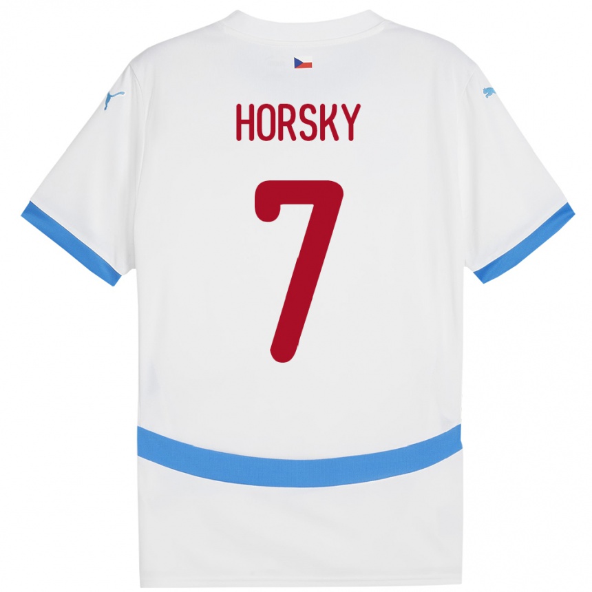 Kids Football Czech Republic Filip Horsky #7 White Away Jersey 24-26 T-Shirt Uk