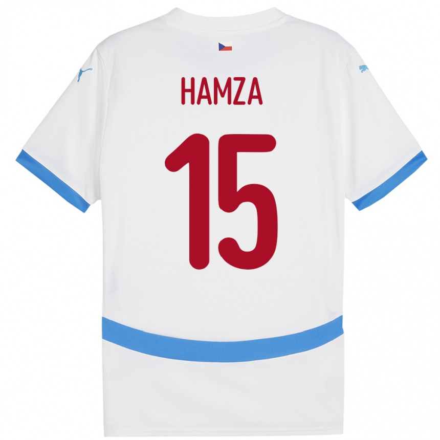 Kids Football Czech Republic Jiri Hamza #15 White Away Jersey 24-26 T-Shirt Uk