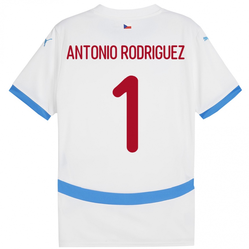 Kids Football Czech Republic Pedro Antonio Rodriguez #1 White Away Jersey 24-26 T-Shirt Uk