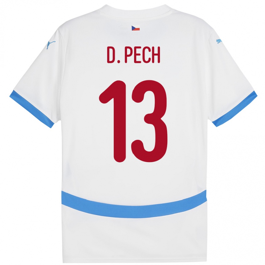 Kids Football Czech Republic Dominik Pech #13 White Away Jersey 24-26 T-Shirt Uk