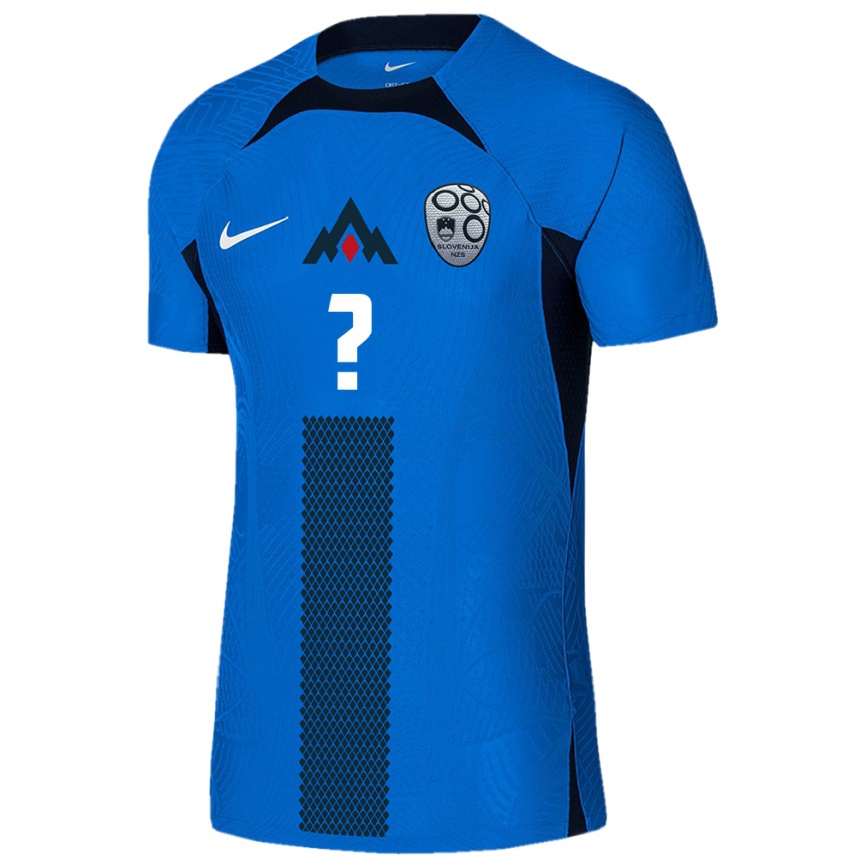 Kids Football Slovenia Your Name #0 Blue Away Jersey 24-26 T-Shirt Uk