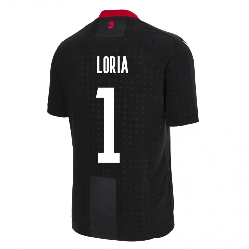 Kids Football Georgia Giorgi Loria #1 Black Away Jersey 24-26 T-Shirt Uk