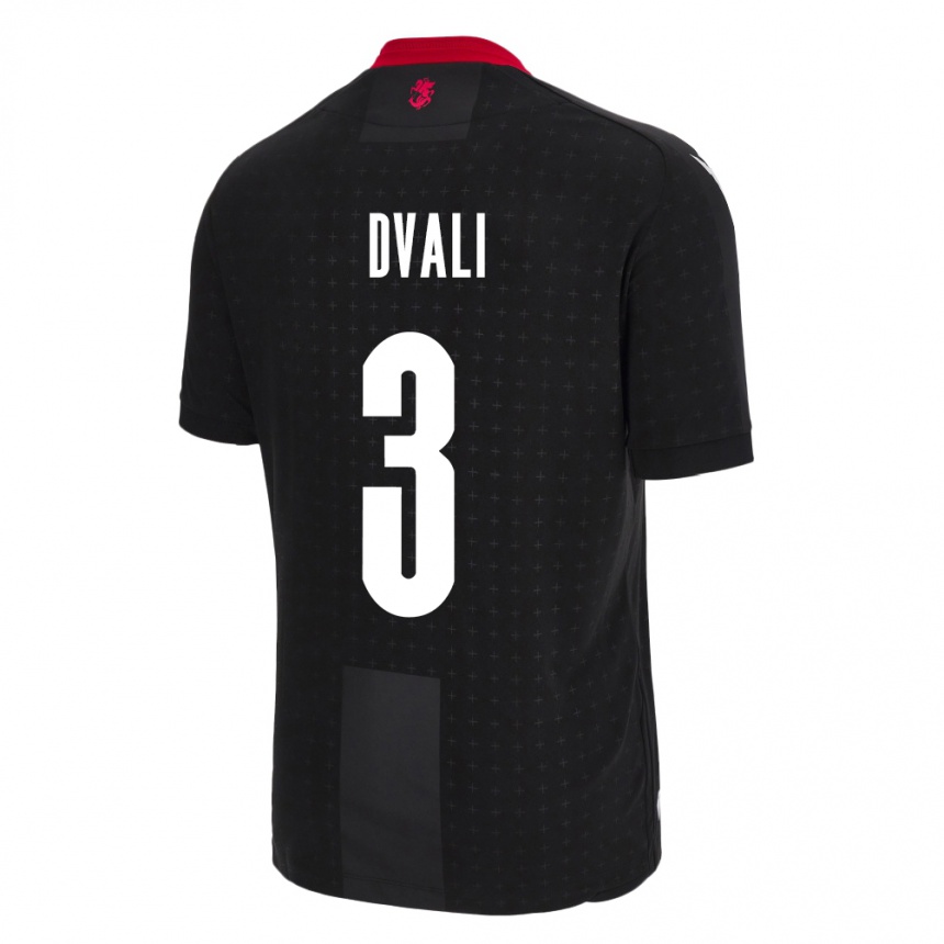 Kids Football Georgia Lasha Dvali #3 Black Away Jersey 24-26 T-Shirt Uk