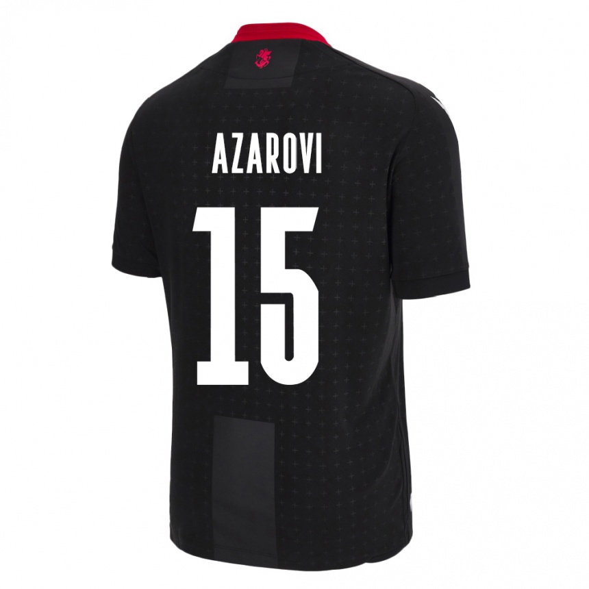 Kids Football Georgia Irakli Azarovi #15 Black Away Jersey 24-26 T-Shirt Uk