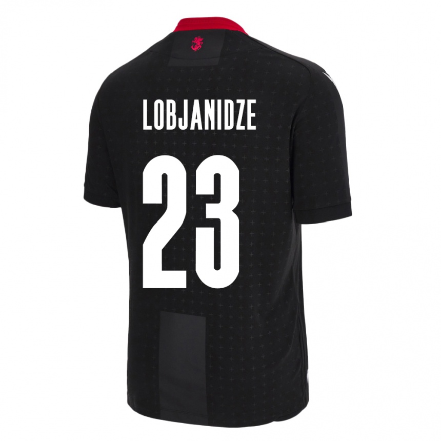 Kids Football Georgia Saba Lobjanidze #23 Black Away Jersey 24-26 T-Shirt Uk