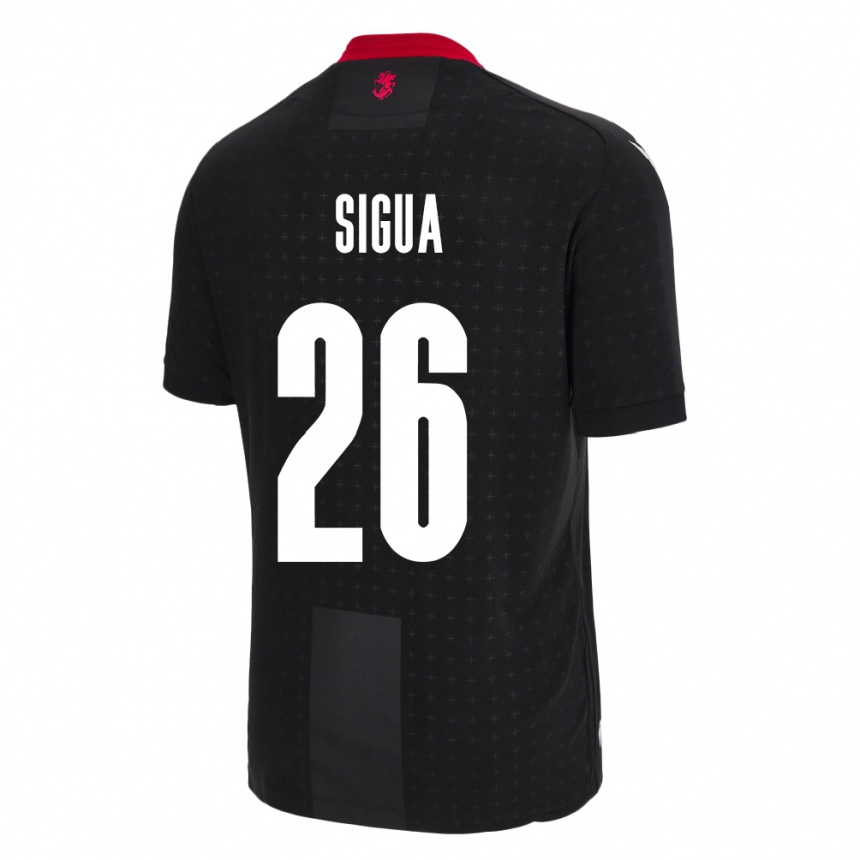 Kids Football Georgia Gabriel Sigua #26 Black Away Jersey 24-26 T-Shirt Uk