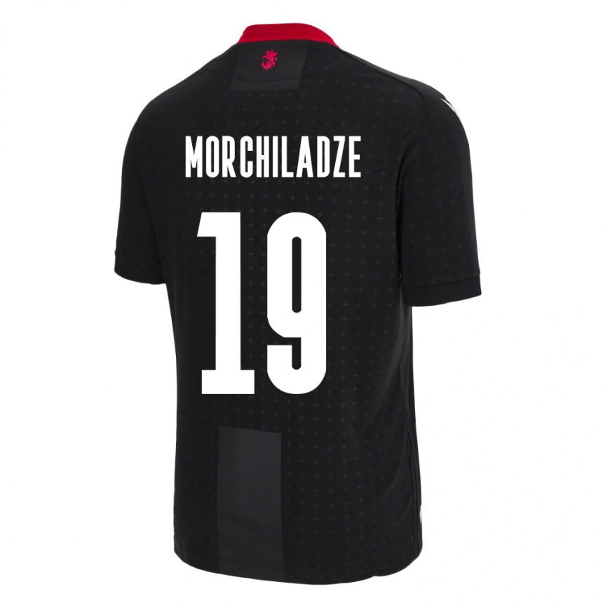 Kids Football Georgia Tornike Morchiladze #19 Black Away Jersey 24-26 T-Shirt Uk