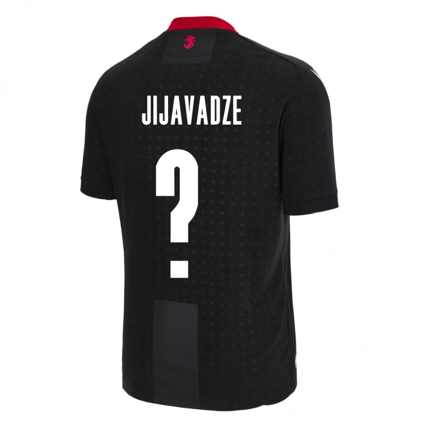 Kids Football Georgia Erekle Jijavadze #0 Black Away Jersey 24-26 T-Shirt Uk