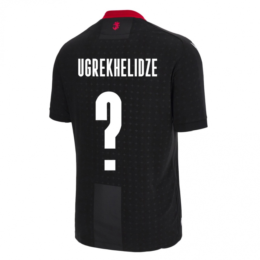 Kids Football Georgia Luka Ugrekhelidze #0 Black Away Jersey 24-26 T-Shirt Uk