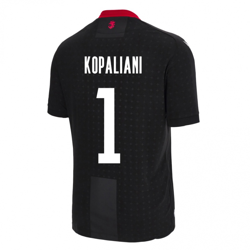 Kids Football Georgia Soso Kopaliani #1 Black Away Jersey 24-26 T-Shirt Uk