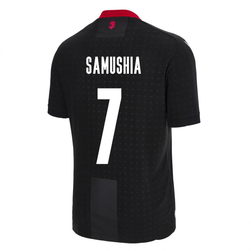 Kids Football Georgia Saba Samushia #7 Black Away Jersey 24-26 T-Shirt Uk