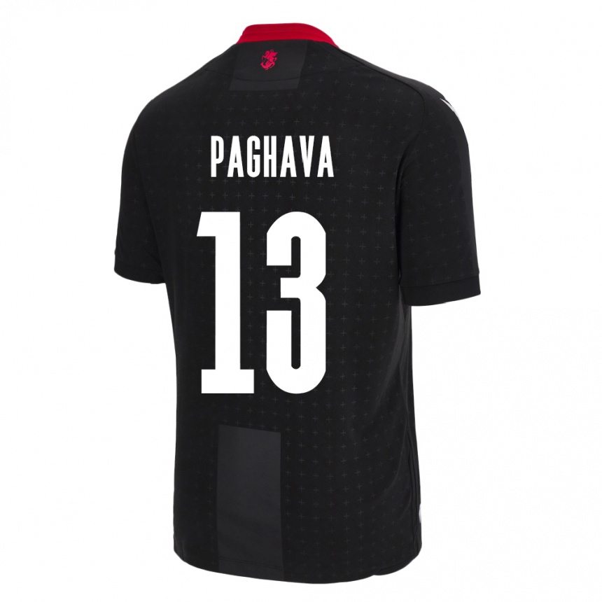 Kids Football Georgia Davit Paghava #13 Black Away Jersey 24-26 T-Shirt Uk