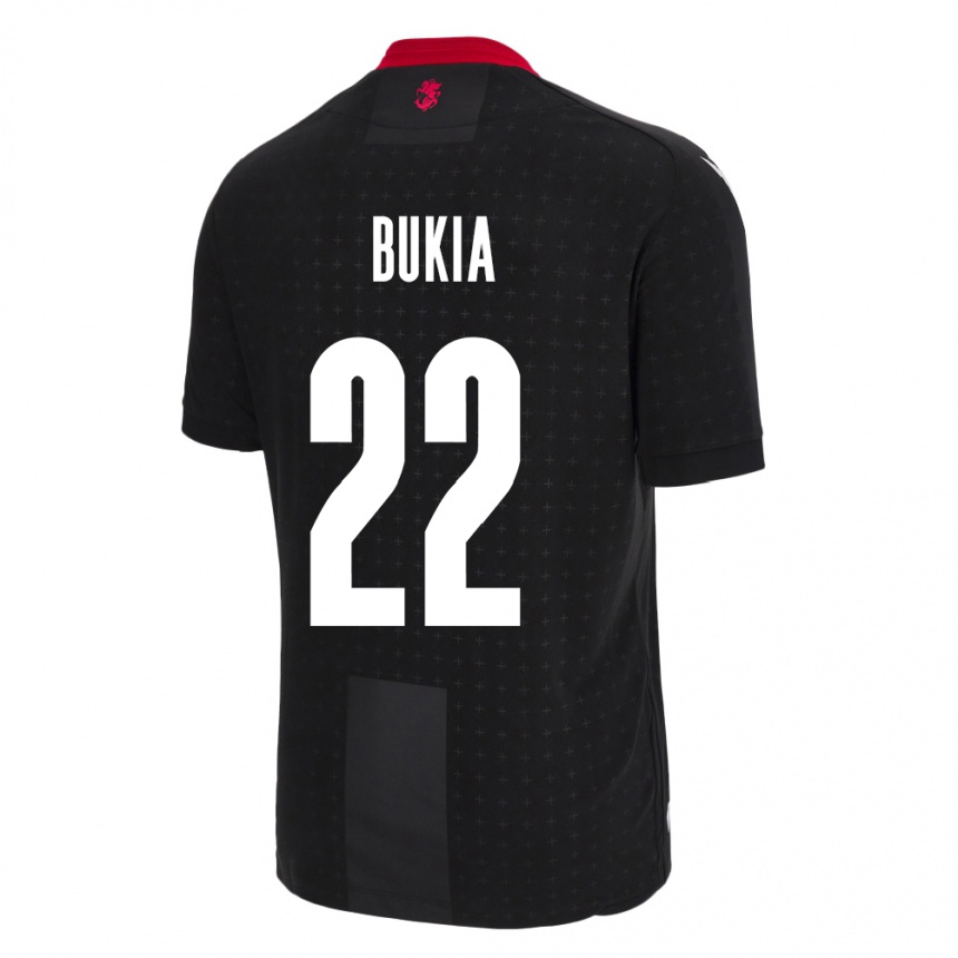 Kids Football Georgia Davit Bukia #22 Black Away Jersey 24-26 T-Shirt Uk