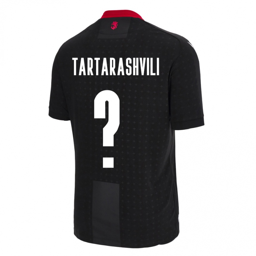 Kids Football Georgia Saba Tartarashvili #0 Black Away Jersey 24-26 T-Shirt Uk