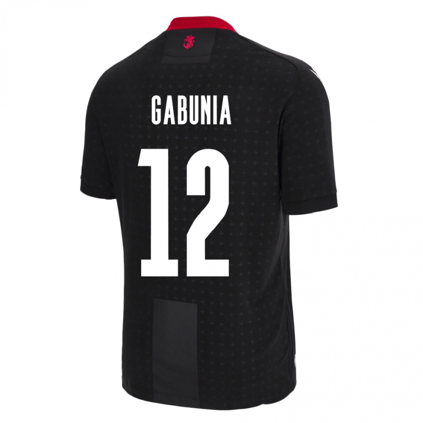 Kids Football Georgia Tatia Gabunia #12 Black Away Jersey 24-26 T-Shirt Uk