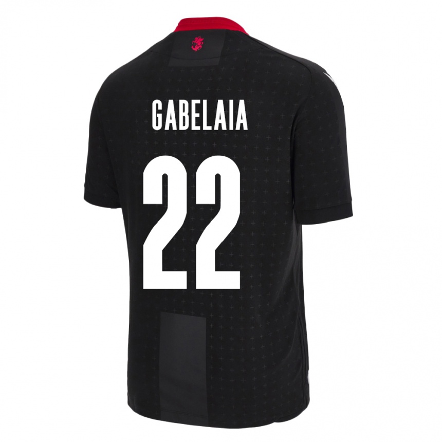 Kids Football Georgia Svetalna Gabelaia #22 Black Away Jersey 24-26 T-Shirt Uk