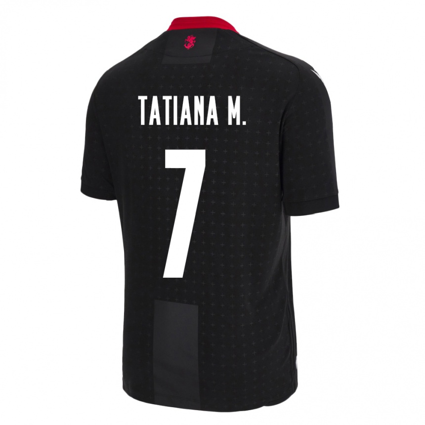 Kids Football Georgia Tatiana Matveeva #7 Black Away Jersey 24-26 T-Shirt Uk