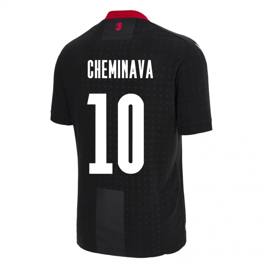 Kids Football Georgia Ana Cheminava #10 Black Away Jersey 24-26 T-Shirt Uk